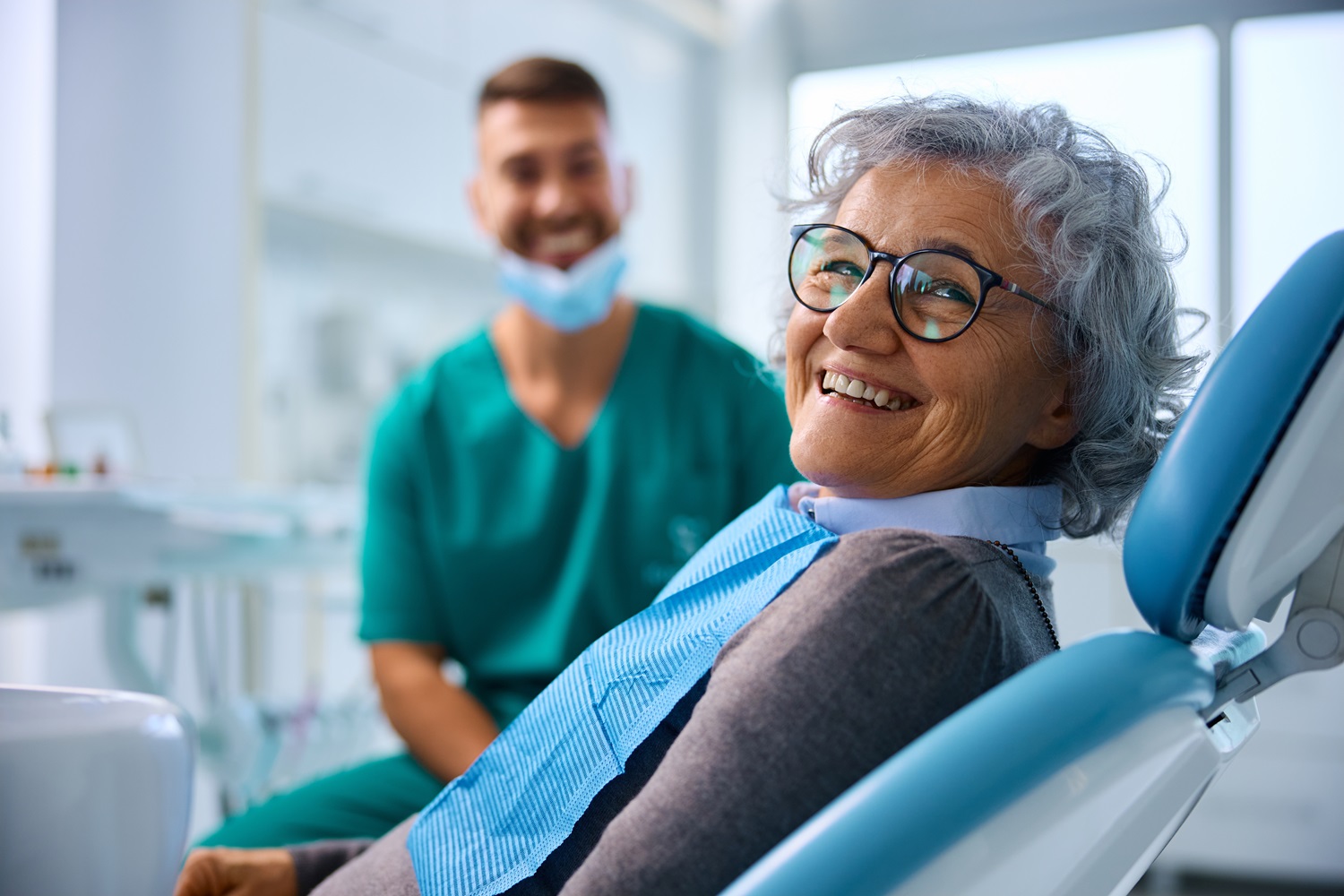 A bright, modern dental clinic reception area