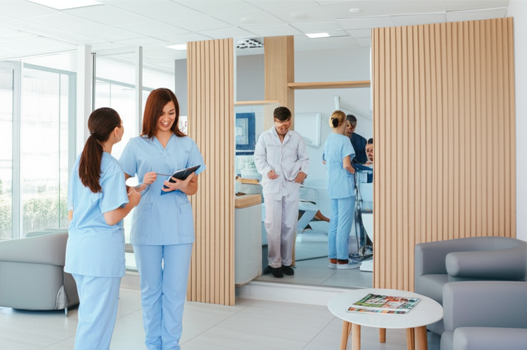 Modern dental clinic with US patients